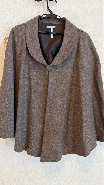 기모노 카페 브라운 케이프 코트 클리닝 완료