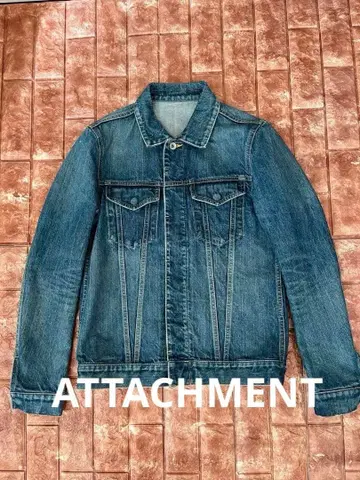 ATTACHMENT 데님 자켓 사이즈 2 셀비치 일본제