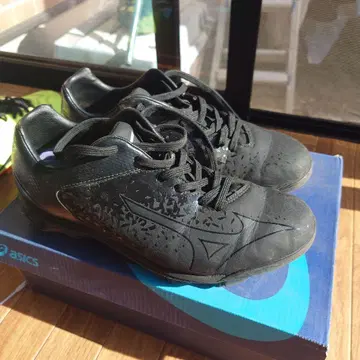 소년 야구 MIZUNO 블랙 스파이크 슈즈 25cm