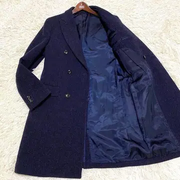 [ 새상품급 ] 어반 리서치 트위드 더블 체스터 코트 네이비 M