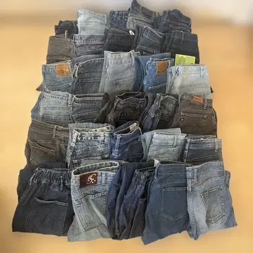 데님 청바지 묶음 판매 30벌 청바지 리메이크 핸드메이드 1