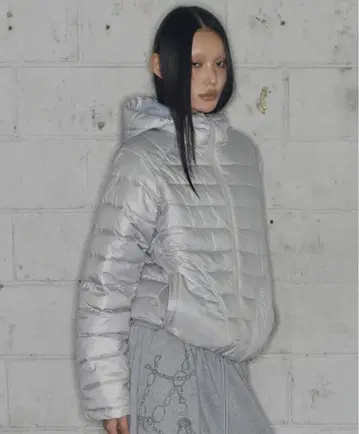 퍼프 자켓 라이트 그레이 FANCY CLUB 다운 자켓