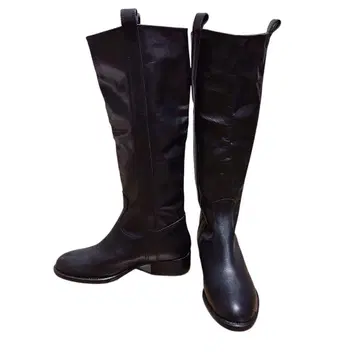 파비오 루스코니 블랙 가죽 롱 부츠 사이즈 35