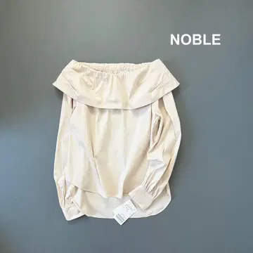 택 포함 새상품 24 모델 NOBLE 숄더 랩 디자인 블라우스