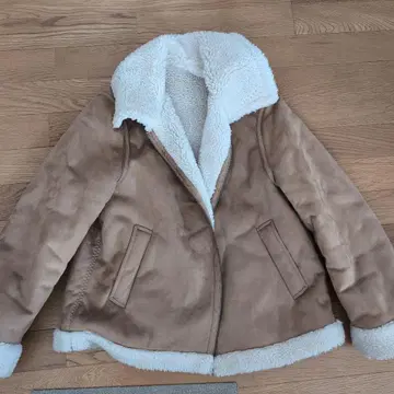 베이지 보아 플리스 자켓