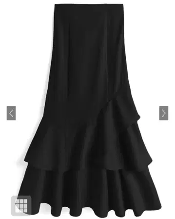 GRL 티어드 프릴 비대칭 머메이드 스커트