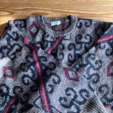 맥그레거 기하학 패턴 스웨터 개성있는