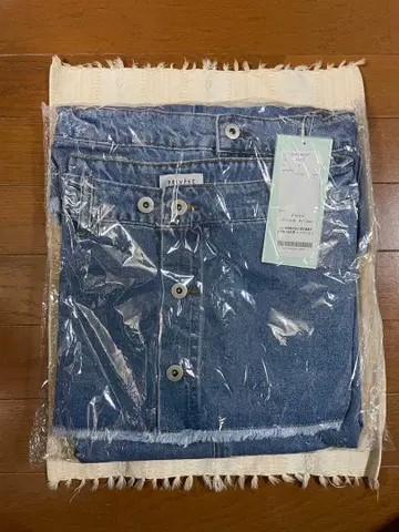 PRIVEVE 2 피스 사이드 오픈 데님 스커트