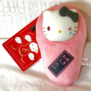 헬로키티 명란 봉제 인형 키링 핑크