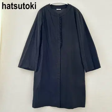 hatsutoki 블랙 셔츠 원피스 긴팔