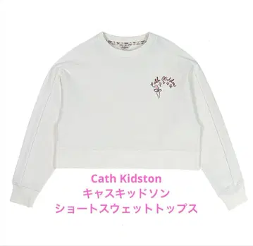 CathKidson 숏 맨투맨 상의 Ribbon Floral