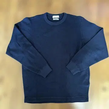 TOMORROWLAND 네이비 와플 크루넥 티셔츠