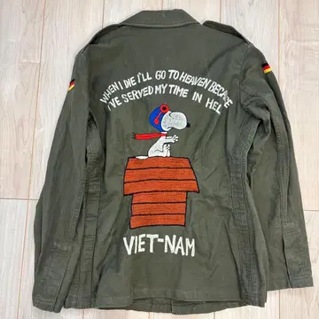 베트남 자켓 스누피 자수 올리브 드라브 밀리터리 자켓