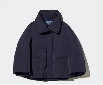 UNIQLO J 네이비 숏 기장 다운 자켓