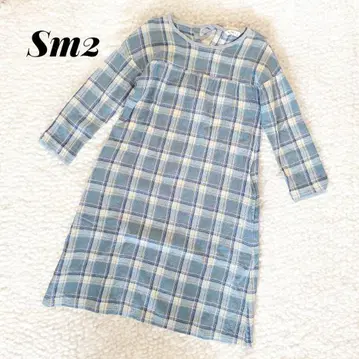 sm2 사만사 모스모스 체크 원피스 내추럴 린넬 계열