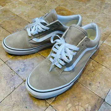 VANS 베이지 스웨이드 스니커즈 모델: Authentic