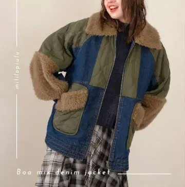 보아 MIX 데님 자켓 밀로피엘
