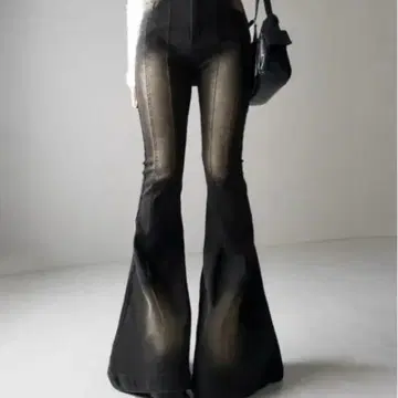 블랙 부츠컷 데님 S 사이즈