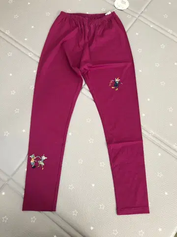 자수 스패츠 마젠타