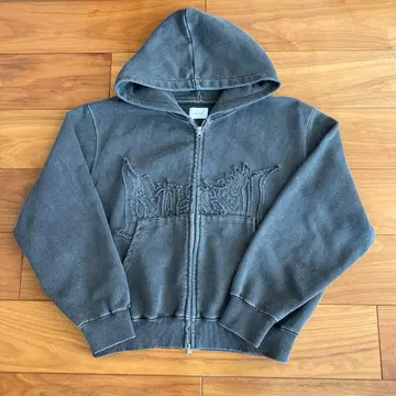 BLESSU 집업 후드티 더블 지퍼