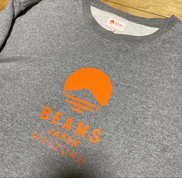 BEAMS 그레이 맨투맨 트레이닝복 뒷면 무지