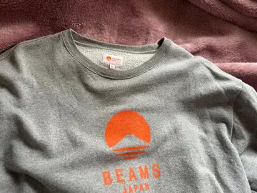 BEAMS 그레이 맨투맨 트레이닝복 뒷면 무지