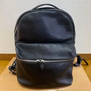 단종 만소 시모네 BOX 데이팩 가죽 백팩 블랙 백 블랙