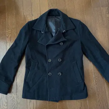 ABAHOUSE 블랙 피 코트 울