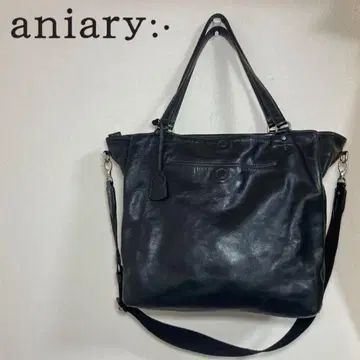 [ 새상품급 ] aniary 2way 토트백 아이디얼 가죽 블랙