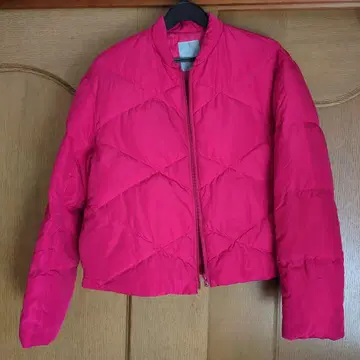 DAMA collection 핑크 빨간색 퀼팅 다운 자켓