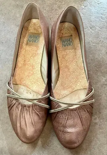 WANO NANO 핑크 가죽 신발
