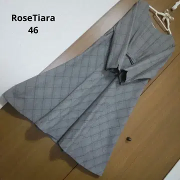 새상품급 체크 무늬 원피스 로즈 티아라 빅 사이즈 46