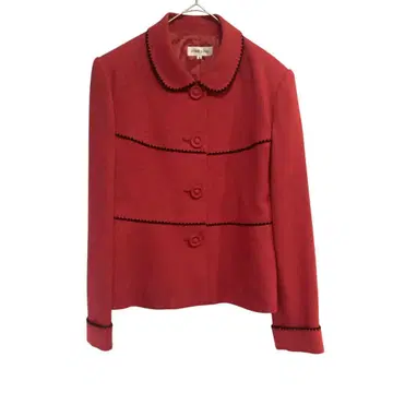 STUDIO ALPHA 빨간색 자켓 플로키 파이핑 레트로 (9AR)