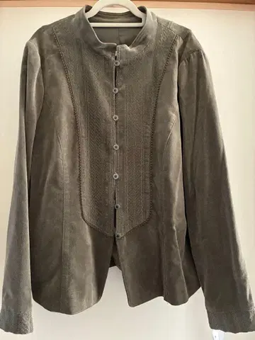 KATASE 스웨이드 노카라 자켓