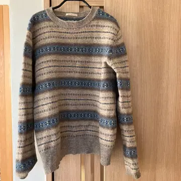 GANT 램스울 100% 니트 구제 의류 패턴 니트