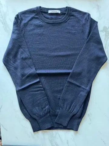 SLONE 크루넥 니트 네이비