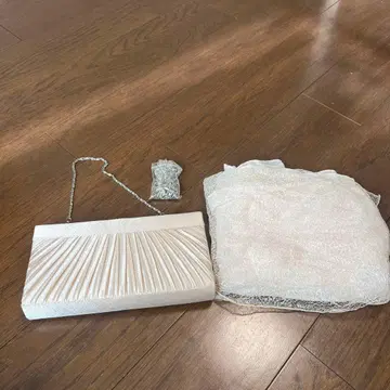 플리츠 디자인 파티 백과 숄 세트