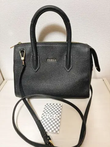 FURLA 블랙 핸드백 숄더백 훌라 블랙