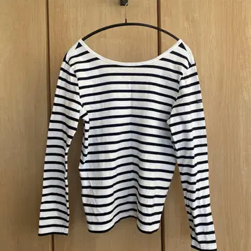 르 미노르 보트넥 긴팔 T셔츠 스트라이프