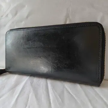 GANZO THIN BRIDEL 라운드 지퍼 장지갑 블랙