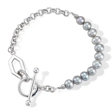 새상품급 스타 주얼리 GRAYPEARLBRACELET