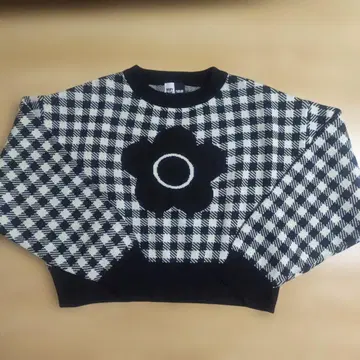 MARY QUANT PUBULX 체크 무늬 니트
