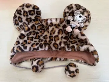 레오파드 무늬 귀도리 모자 미니 마우스 포함