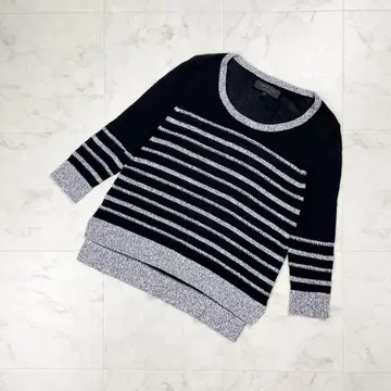 새상품급 rag&bone 보더 로우게이지 니트 블랙 사이즈 S*HD473