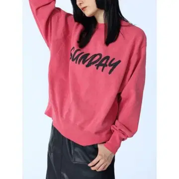 [ 새상품 ] LASUD MILITARY 맨투맨 다크 핑크 라슈드