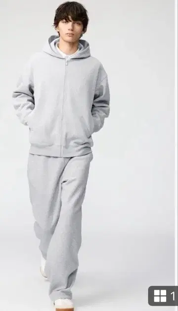 UNIQLO C 맨투맨 와이드 팬츠 M 사이즈 긴 길이