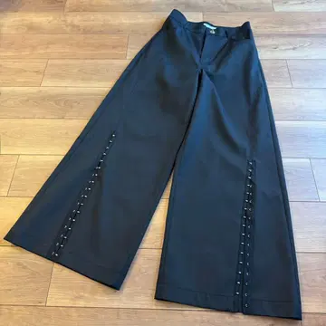 MAISON SPECIAL 블랙 와이드 팬츠