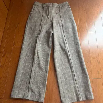 웜 리저브 스트레이트 팬츠 체크