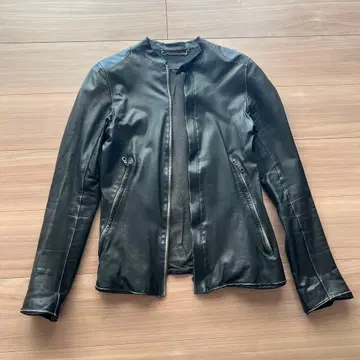List 블랙 싱글 라이더 자켓