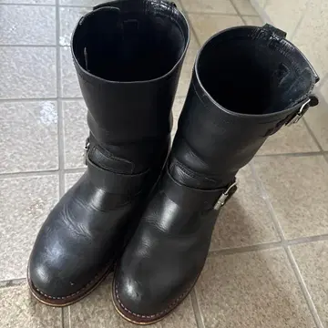 엔지니어 부츠 블랙 백 탭 포함